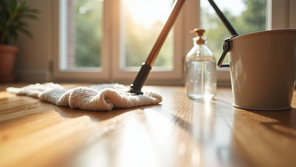 Un salon moderne avec un parquet en bois clair impeccable, des plantes vertes et un canapé confortable.