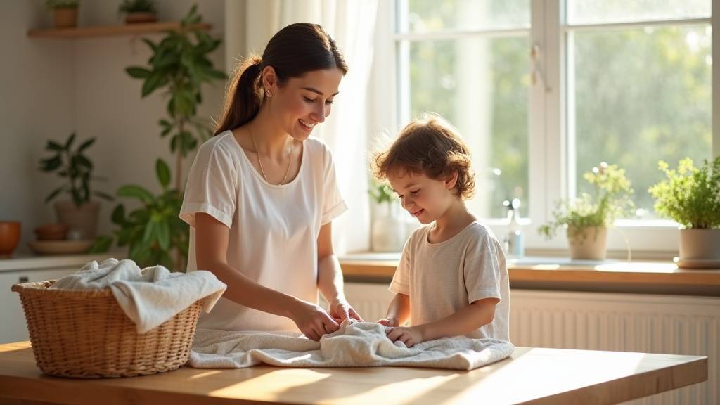 Bureau à domicile sobre et organisé pour travailler avec un enfant à la maison