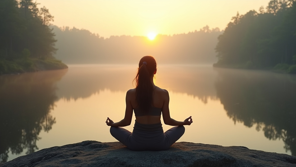 Personne utilisant une application de méditation sur smartphone, illustrant les outils numériques pour le bien-être
