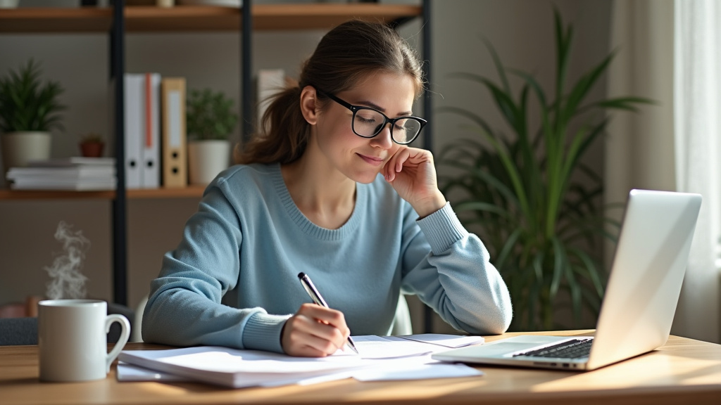 Personne âgée travaillant avec une secrétaire à domicile pour organiser ses documents administratifs