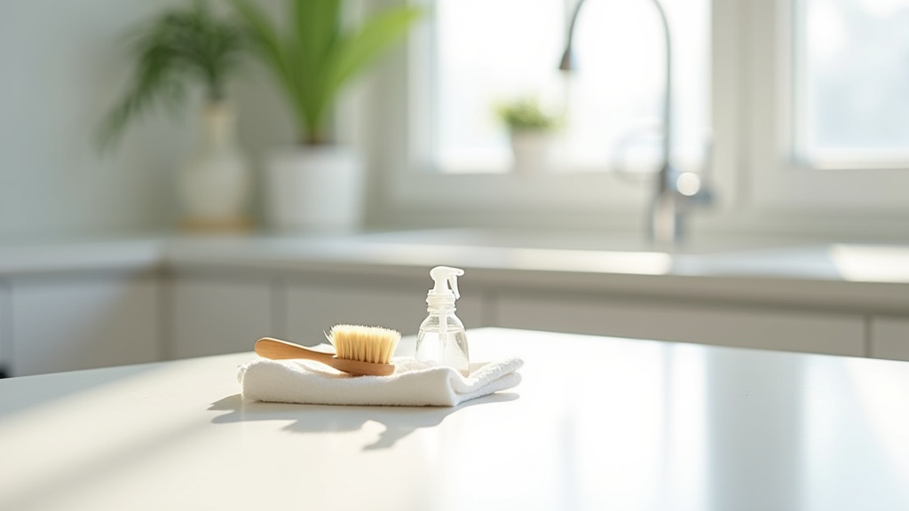 Surface de cuisine encrassée nécessitant un nettoyage approfondi